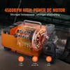 A close-up marketing image of an orange and black drill bit grinder with text overlays highlighting its features. Anteprima dell’immagine prodotto
