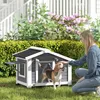 Abris pour chien SUGIFT en bois de pin, avec sol amovible, Voir les images du produit 4