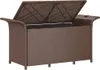 vidaXL Panca da giardino con cuscini Marrone 116x46x57 cm Anteprima dell’immagine prodotto 6