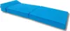 A blue foldable mattress laid out flat on a white background. Produktbild-Vorschau