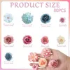 Mini Kunstblumen - 80 Stück - 9 Designs - Kleine künstliche Produktbild-Vorschau 2