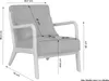 byLIVING Sessel NOHR / Grob-Cord grau / Gestell und Produktbild-Vorschau 3