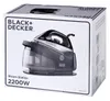 The image shows the packaging of a Black+Decker steam station iron. Produktbild-Vorschau