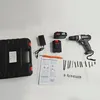 A cordless drill set with accessories laid out on a white background. Produktbild-Vorschau