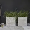 Capi Blumentopf Nature Rib Quadratisch 40 x 40 cm Elfenbein Produktbild-Vorschau 2