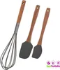 Kochbesteck-Set 3-teilig Holz/Silikon neuetischkultur Produktbild-Vorschau 2