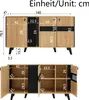 Merax Kommode inkl. LED-Beleuchtung, Sideboard mit 3 Türen Produktbild-Vorschau 7
