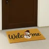 Relaxdays deurmat van kokosvezel, sneeuwpopmotief, 60x40 Productafbeelding-voorbeeld 3