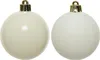Weihnachtskugeln Kunststoff 8cm 6 Stück - Wollweiß Produktbild-Vorschau 1