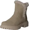 A single beige winter boot with faux fur trim is shown against a white background. Voir les images du produit