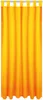 A plain orange curtain hanging from a rod. Produktbild-Vorschau