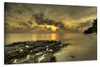 Visario Leinwandbild Sonnenuntergang über Meer 120x80 cm – Produktbild-Vorschau 1