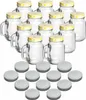 set di 12 bicchieri 450 ml con coperchio giallo, argento - Anteprima dell’immagine prodotto 1