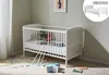 Babybett Kinderbett 70x140 cm Umbaubares Gitterbett Produktbild-Vorschau 1