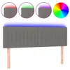 vidaXL LED Kopfteil Dunkelgrau 144x5x78/88 cm Stoff Produktbild-Vorschau 1