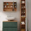 Set mobili bagno Vicco Irma Quercia verde/oro 3 pezzi, con Anteprima dell’immagine prodotto 5