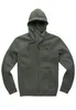 A green hooded zip-up sweatshirt is shown against a white background. Produktbild-Vorschau