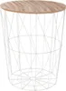 Korbtisch Beistelltisch Metall Korb mit Holz Deckel 47 x 47 Produktbild-Vorschau 1
