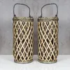 2er Set Laterne Windlicht H40cm Holz Weiden Kerzenhalter Produktbild-Vorschau 2