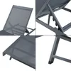 A collage of four close-up images showing different details of a dark gray sun lounger. Náhled obrázku produktu