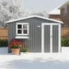 Abri de jardin en métal 7,19 m² - Abri de jardin gris à Voir les images du produit 12