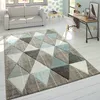 Designer Teppich Modern Konturenschnitt Pastellfarben Produktbild-Vorschau 1