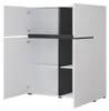 Komoda wysoka CROSS 4D 119cm biała/czarna Podgląd zdjęcia produktu 6