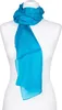 Seidenschal Halstuch Schal blau blautürkis Seide 180x45cm Produktbild-Vorschau 1