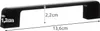 A black cabinet handle with measurement indicators. Produktbild-Vorschau