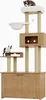 A multi-level cat tree with various platforms, a hammock, a scratching post, and a cabinet base, featuring two cats. Anteprima dell’immagine prodotto