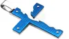 Edelstahl Anhänger aus 316L Kreuz blau- Metallic Produktbild-Vorschau 1