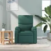 A dark green recliner chair is shown in a room with a large plant and a small side table. Náhled obrázku produktu