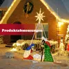 COSTWAY Crèche de Noël 180cm, crèche de Noël avec 240 LED Voir les images du produit 3