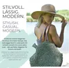 styleBREAKER Damen Strohhut mit schmalem Band und Schleife, Produktbild-Vorschau 6