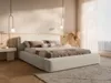 FEDVE Polsterbett Fummo aus Bouclé-Stoff 180x200 cm, Beige Produktbild-Vorschau 2