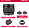 A product listing image showing the contents of a camera lens package. Náhľad obrázku produktu