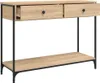 Konzolový stolík dub sonoma 100x34,5x75 cm kompozitné drevo Náhľad obrázku produktu 5