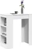 vidaXL Barový stůl s policí bílý 95x47x103,5 cm materiál na Náhled obrázku produktu 2