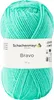 A ball of green yarn with a label. Produktbild-Vorschau