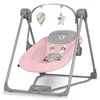 A baby swing set with a pink seat and hanging toys. Produktbild-Vorschau
