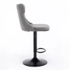 2er Set drehbare Samt-Barhocker, höhenverstellbar, modern, Produktbild-Vorschau 5