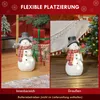 Weihnachtsdeko, Schneemann mit Vogel, 4 warmweiße LEDs, Produktbild-Vorschau 5