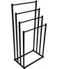 A black metal towel rack with four bars, shown against a white background. Produktbild-Vorschau