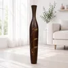 Leewadee Hohe Bodenvase 85 cm aus Mangoholz in braun Produktbild-Vorschau 1