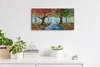 Wandbild Leinwand Bilder Wanduhr 60x30 Landschaft Regen in Produktbild-Vorschau 3