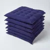 HOMESCAPES 6er Set Stuhlkissen 40x40 cm dunkelblau – Produktbild-Vorschau 1