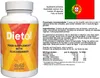 A bottle of Dietoll food supplement with glucomannan, next to a Portuguese flag and nutritional information. Voir les images du produit