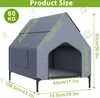 LZQ Outdoor Hundeliege überdacht, 130x85x113 cm, Produktbild-Vorschau 2