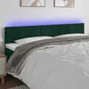vidaXL LED Kopfteil Dunkelgrün 160x5x78/88 cm Samt Produktbild-Vorschau 2
