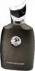 A dark gray perfume bottle with a silver cap and a circular emblem on the front. Produktbild-Vorschau